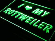 I Love My Rottweiler LED Light Sign - LED Gift Works