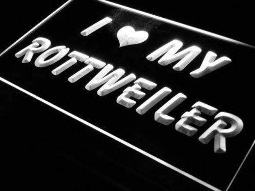 I Love My Rottweiler LED Light Sign - Way Up Gifts