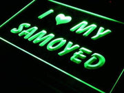 I Love My Samoyed Dog LED Light Sign - LED Gift Works