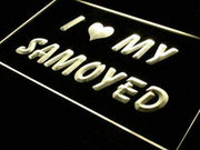 I Love My Samoyed Dog LED Light Sign - LED Gift Works