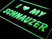 I Love My Schnauzer Dog LED Light Sign - LED Gift Works