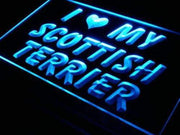 I Love My Scottish Terrier LED Light Sign - LED Gift Works
