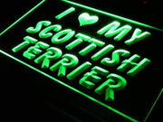 I Love My Scottish Terrier LED Light Sign - LED Gift Works