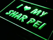 I Love My Shar Pei LED Light Sign - LED Gift Works