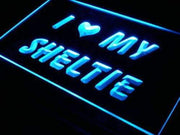 I Love My Sheltie Shetland Sheepdog LED Light Sign - LED Gift Works