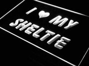 I Love My Sheltie Shetland Sheepdog LED Light Sign - LED Gift Works