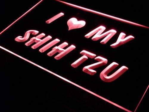 I Love My Shih Tzu LED Light Sign - Way Up Gifts
