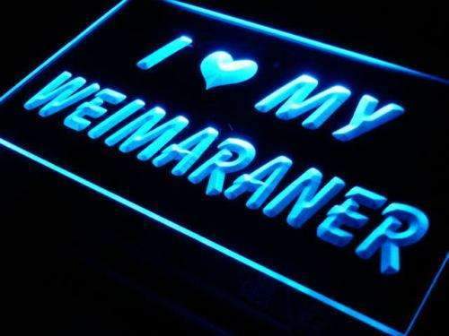 I Love My Weimaraner LED Light Sign - LED Gift Works