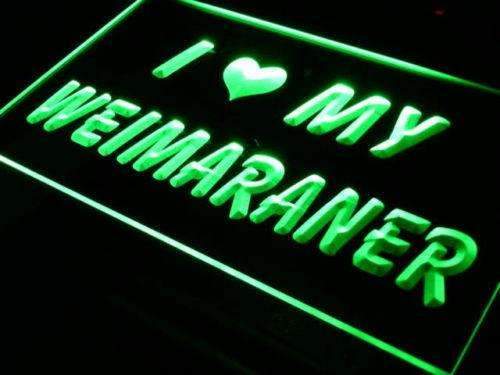 I Love My Weimaraner LED Light Sign - LED Gift Works