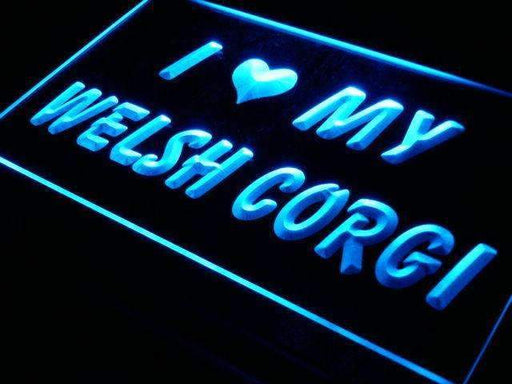 I Love My Welsh Corgi LED Light Sign - LED Gift Works