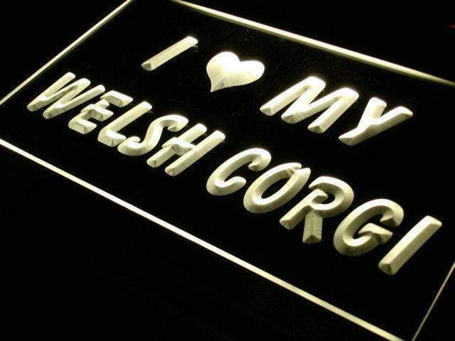 I Love My Welsh Corgi LED Light Sign - Way Up Gifts