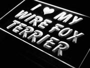 I Love My Wire Fox Terrier LED Light Sign - LED Gift Works