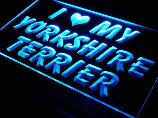 I Love My Yorkshire Terrier LED Light Sign - LED Gift Works