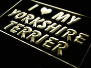 I Love My Yorkshire Terrier LED Light Sign - LED Gift Works