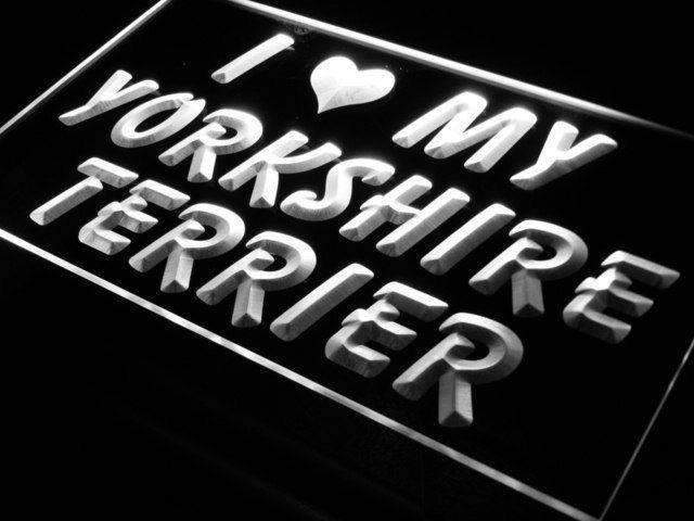 I Love My Yorkshire Terrier LED Light Sign - LED Gift Works