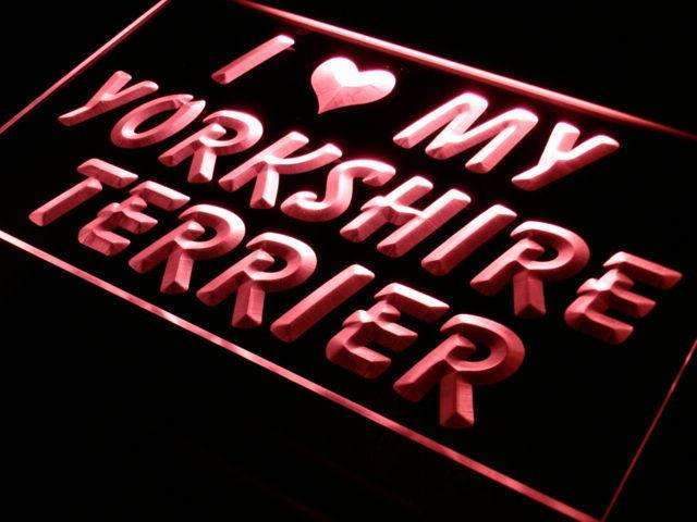 I Love My Yorkshire Terrier LED Light Sign - LED Gift Works
