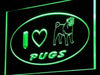 I Love Pugs LED Light Sign - Way Up Gifts