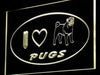 I Love Pugs LED Light Sign - Way Up Gifts