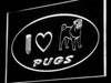 I Love Pugs LED Light Sign - Way Up Gifts