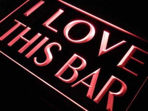 I Love This Bar LED Light Sign - Way Up Gifts