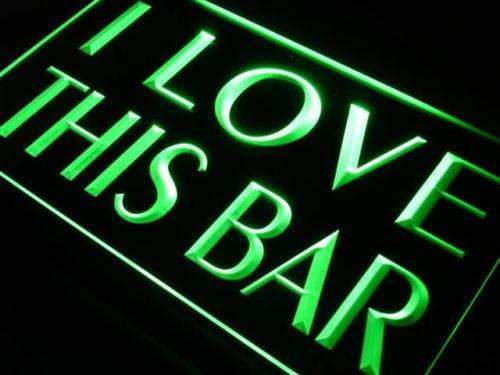 I Love This Bar LED Light Sign - LED Gift Works