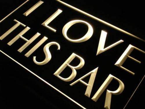 I Love This Bar LED Light Sign - LED Gift Works