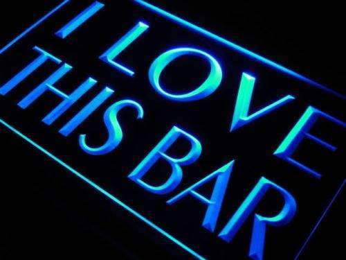 I Love This Bar LED Light Sign - LED Gift Works
