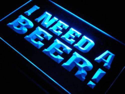 I Need a Beer LED Light Sign - Way Up Gifts