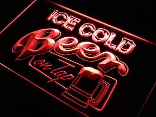 Ice Cold Beer on Tap LED Light Sign - LED Gift Works