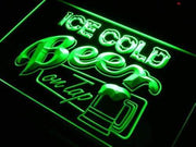 Ice Cold Beer on Tap LED Light Sign - LED Gift Works