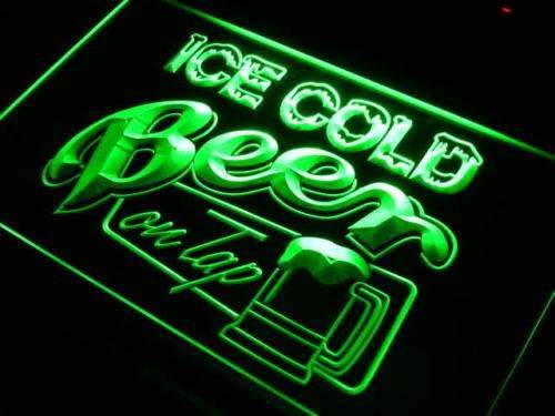 Ice Cold Beer on Tap LED Light Sign - LED Gift Works