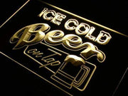 Ice Cold Beer on Tap LED Light Sign - LED Gift Works