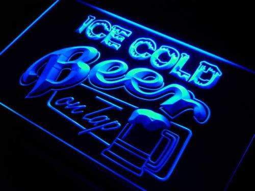 Ice Cold Beer on Tap LED Light Sign - LED Gift Works