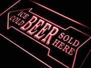 Ice Cold Beer Sold Here LED Light Sign - LED Gift Works