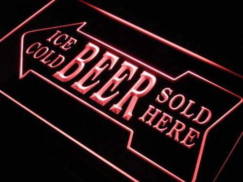 Ice Cold Beer Sold Here LED Light Sign - Way Up Gifts