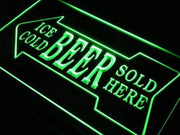 Ice Cold Beer Sold Here LED Light Sign - LED Gift Works