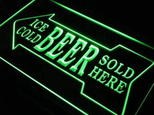 Ice Cold Beer Sold Here LED Light Sign - LED Gift Works