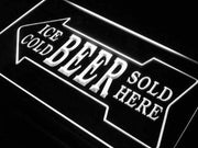 Ice Cold Beer Sold Here LED Light Sign - LED Gift Works