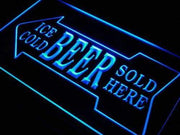 Ice Cold Beer Sold Here LED Light Sign - LED Gift Works