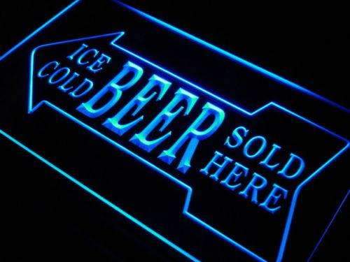 Ice Cold Beer Sold Here LED Light Sign - LED Gift Works