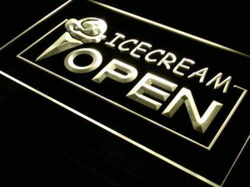 Ice Cream Open LED Light Sign - LED Gift Works