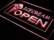 Ice Cream Open LED Light Sign - LED Gift Works