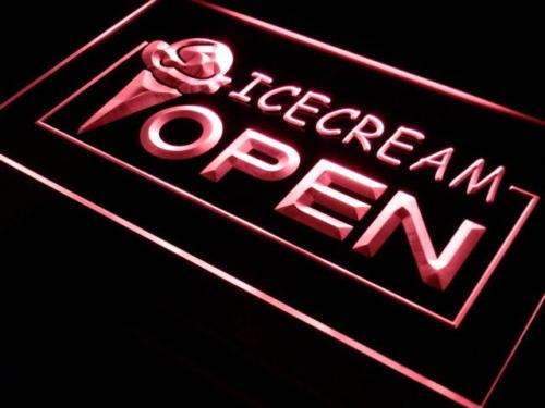 Ice Cream Open LED Light Sign - LED Gift Works