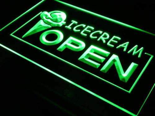 Ice Cream Open LED Light Sign - LED Gift Works