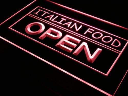 Italian Food Open LED Light Sign - LED Gift Works