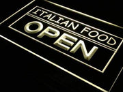 Italian Food Open LED Light Sign - LED Gift Works