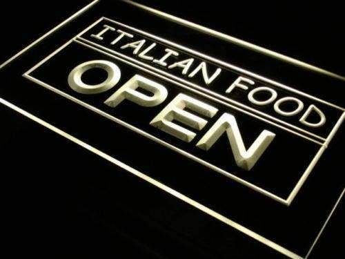 Italian Food Open LED Light Sign - LED Gift Works