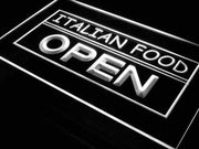 Italian Food Open LED Light Sign - LED Gift Works