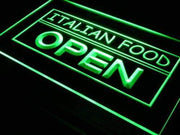 Italian Food Open LED Light Sign - LED Gift Works