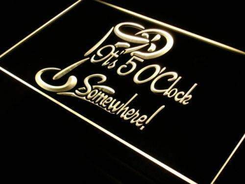 Its Five O Clock Somewhere LED Light Sign - LED Gift Works